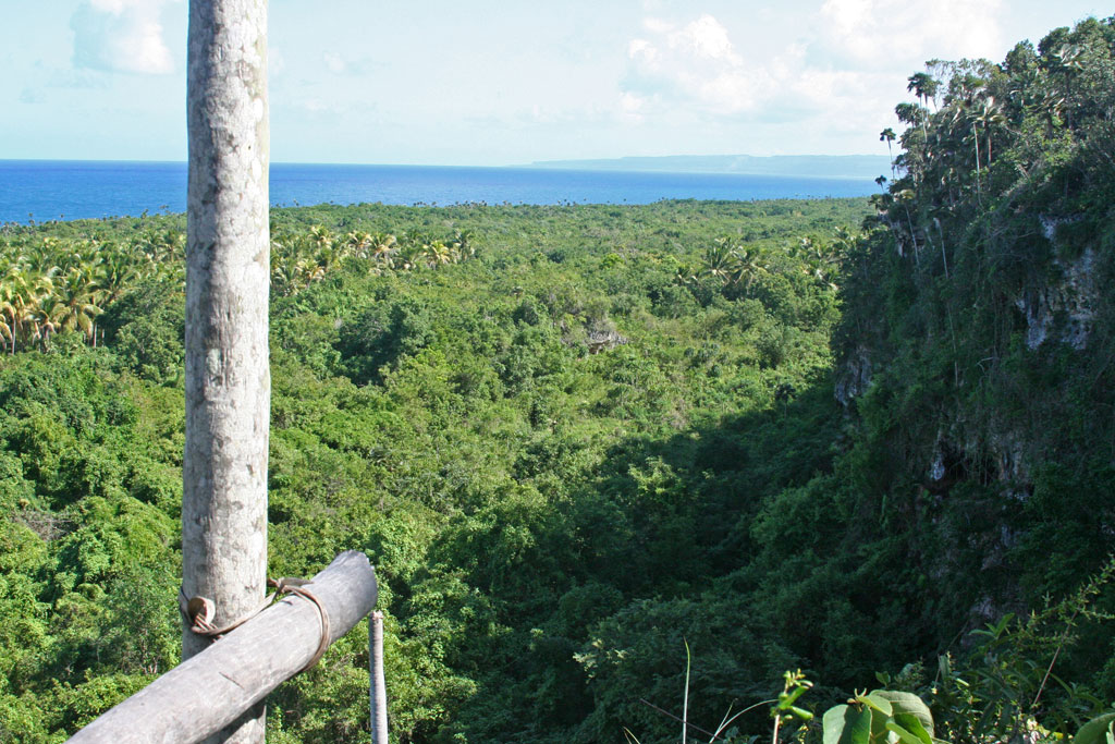 From here we went down a ladder onto the terrace below.