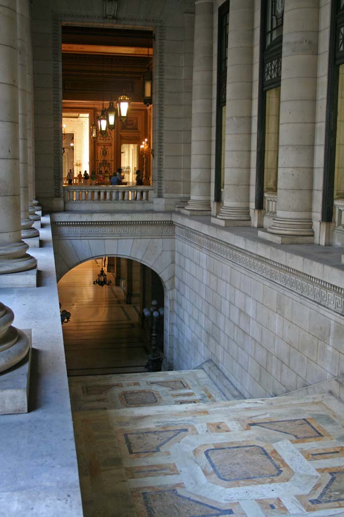 The stairs down to the basement.