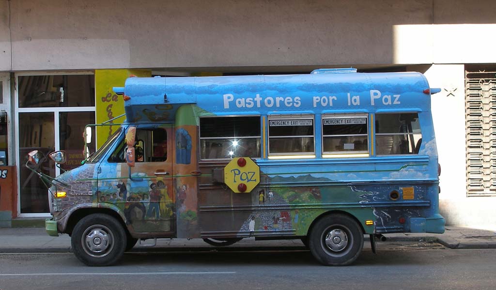 'Pastors for Peace' - note the emergency exits.
