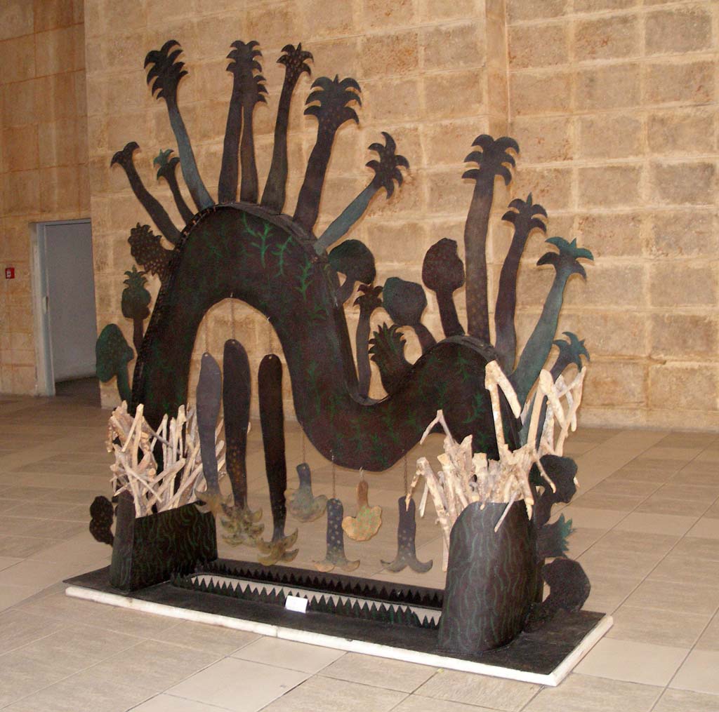 Landscape sculpture in the main lobby area.