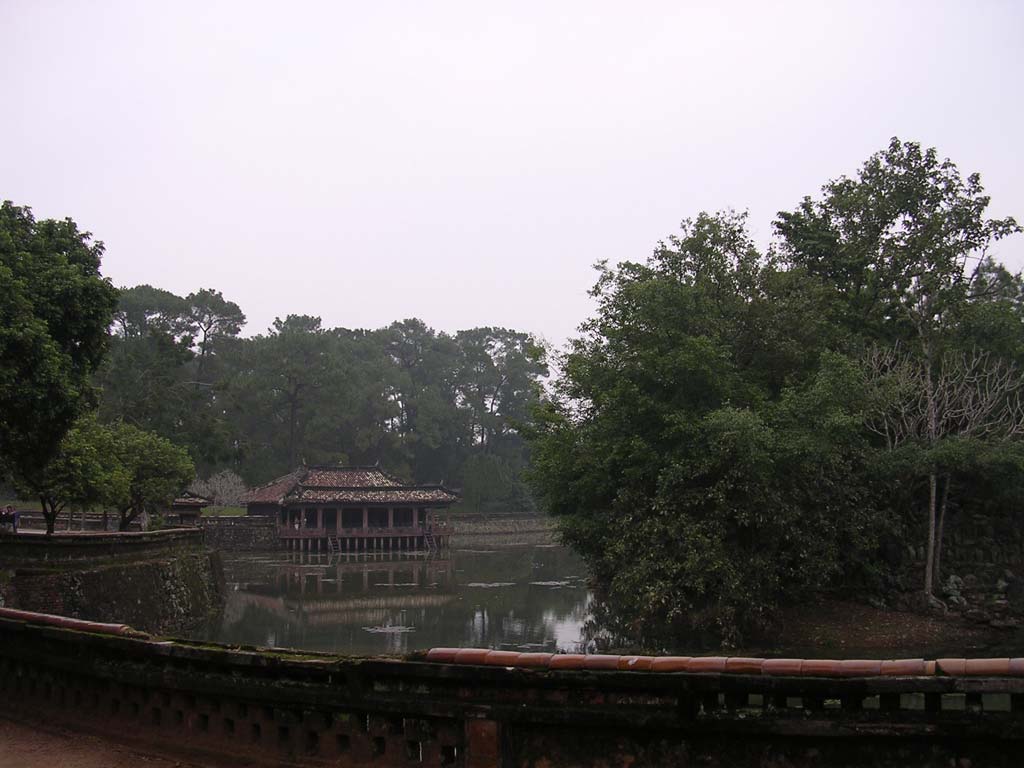 Looking across Luu Khiem Lake from the main approach to Xung Khiem pavilion