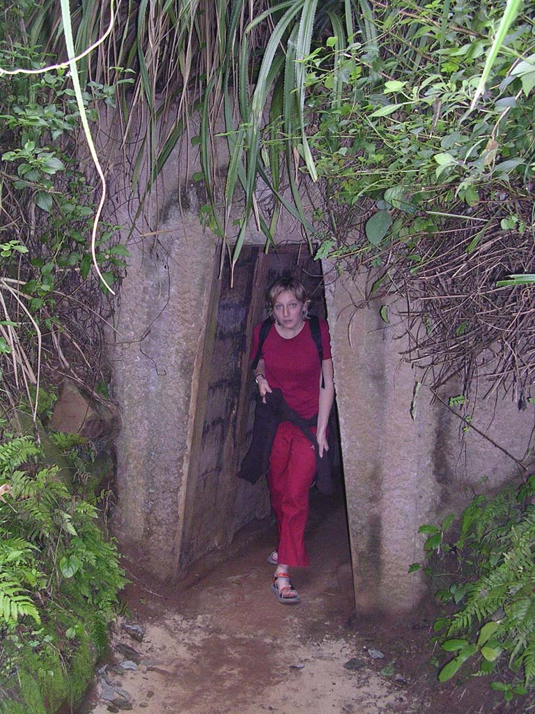 One of our group emerges...